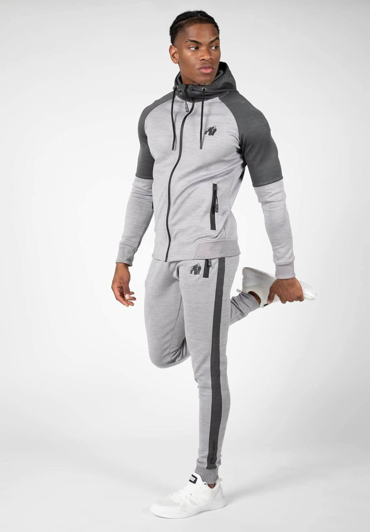 Gorilla Wear Herren Sullivan Track Jacket Trainingsjacke, M Grau
