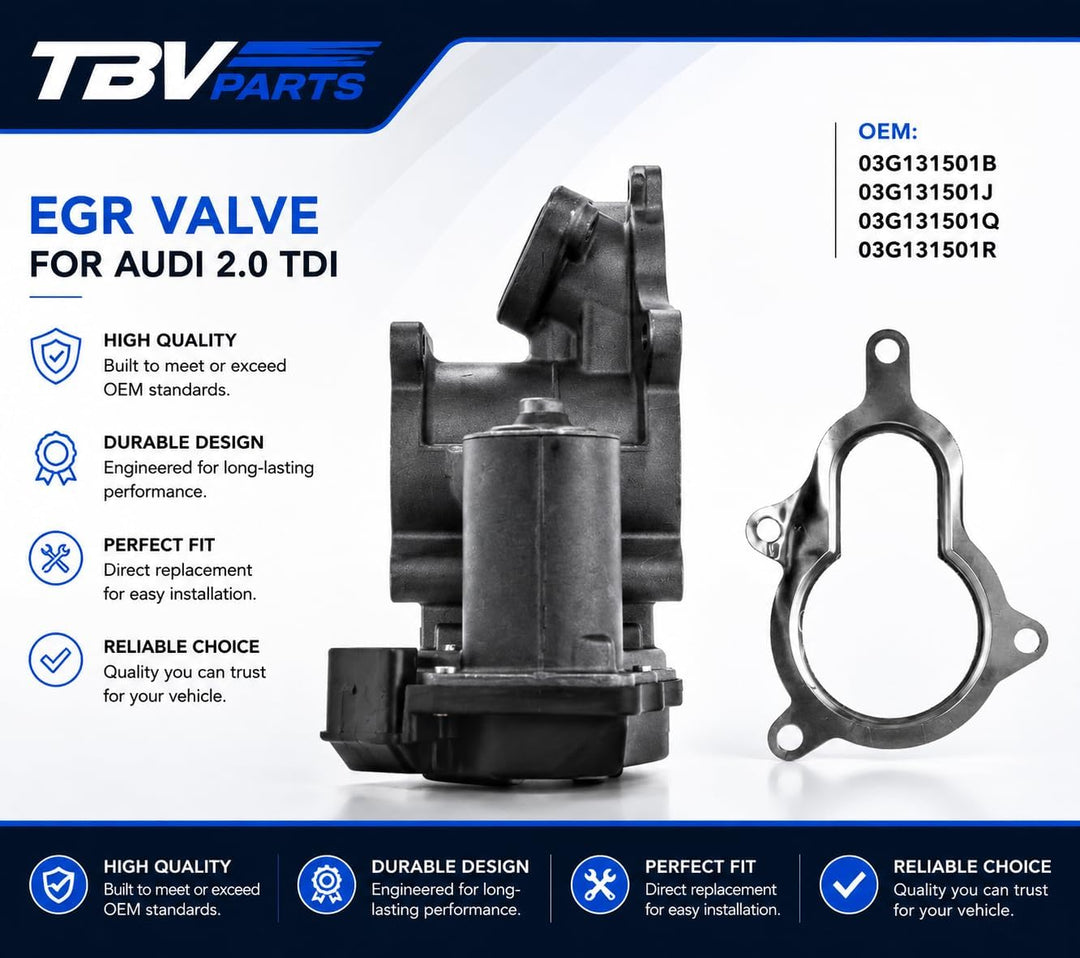 TBVPARTS EGR 2.0 TDI 03G131501B 03G131501J 03G131501Q 03G131501R AGR Ventil passend für A4 (B7) 2.0