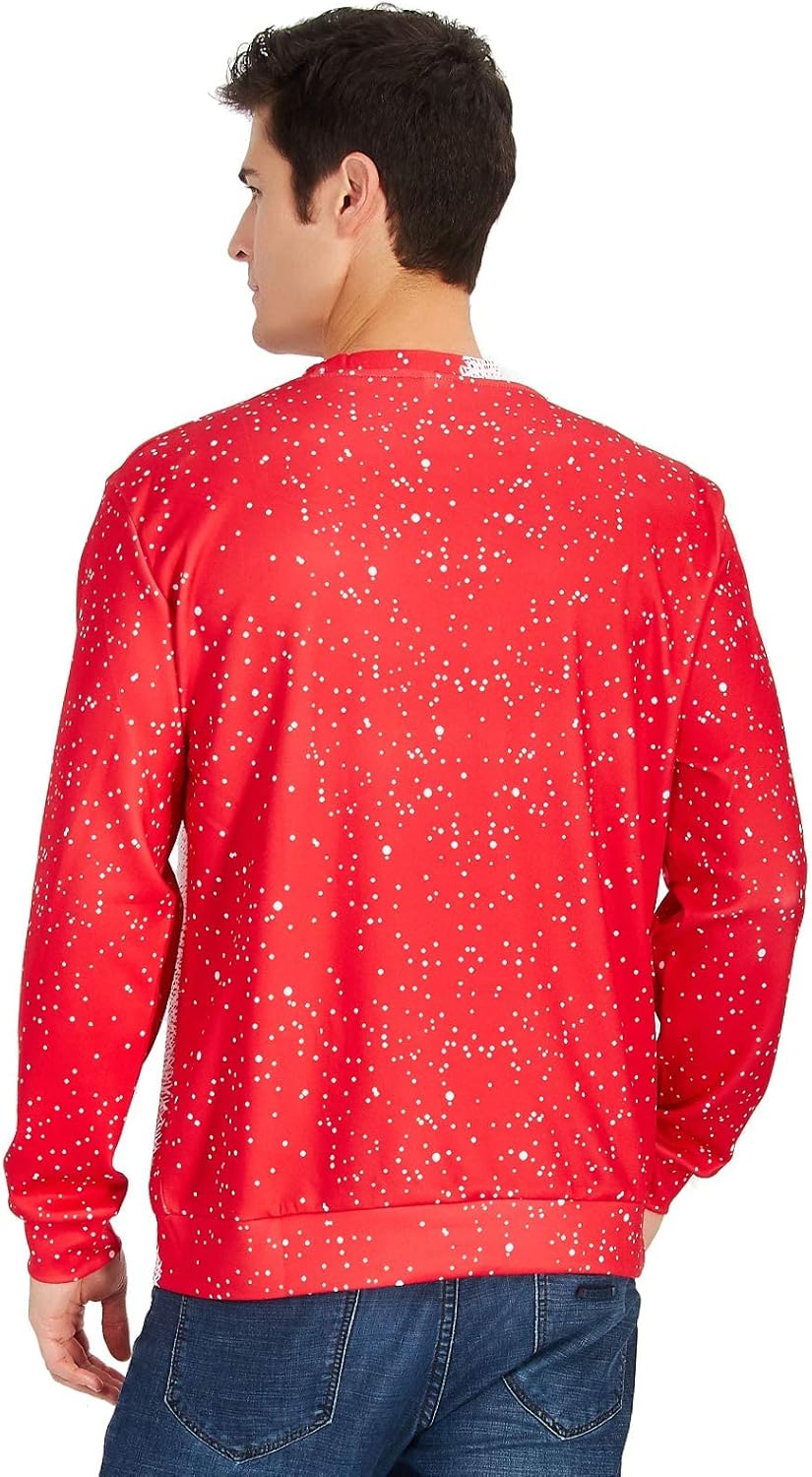 ALISISTER Hässliche Weihnachtpullover 3D Gedruckt Weihnachten Jumper Sweatshirt Langarm Ugly Christm
