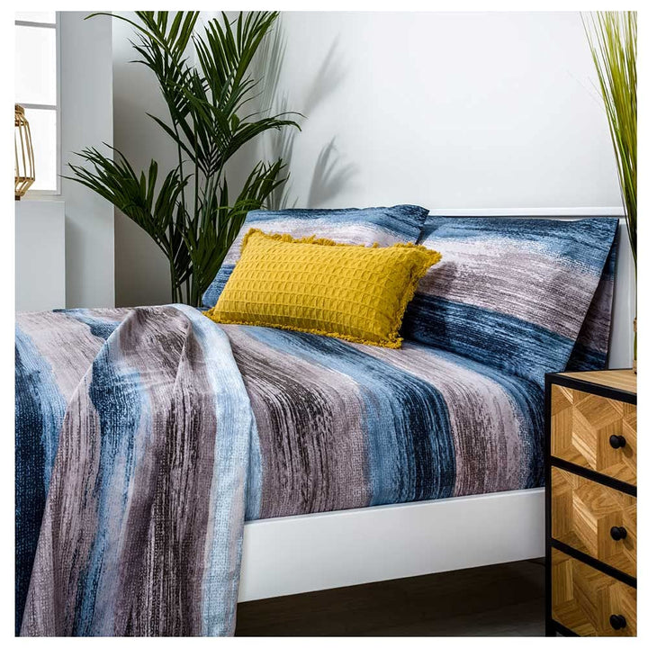 COTTON ARTean Lamba Bettwäsche-Set, 90 x 190/200 cm, hypoallergen. Cama 90 X 190/200 Blau, Cama 90 X