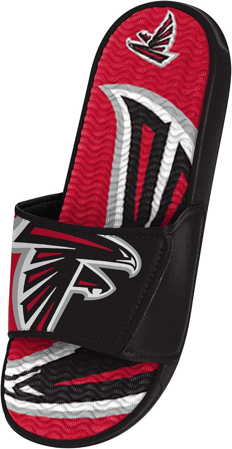 FOCO Commanders NFL Legacy Sport Slide Flip-Flops für Herren Atlanta Falcons 7-8 Colorblock Big Logo