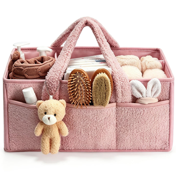 Wickeltisch Organizer, Baby Wickeln Henkeltaschen Rosa, Rosa
