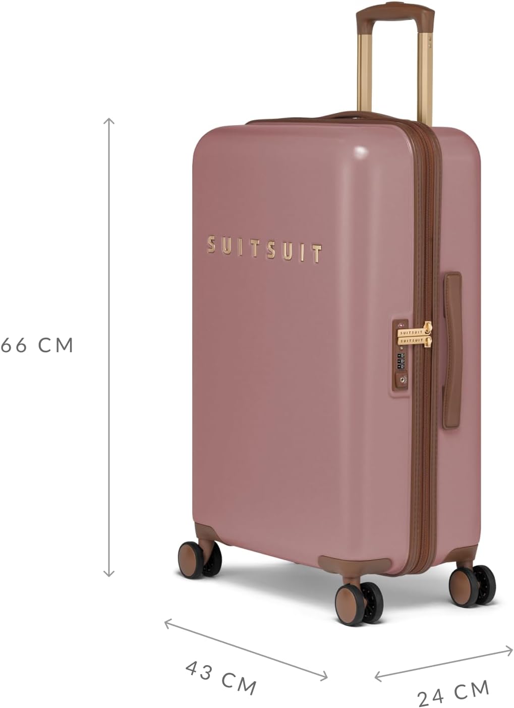 SUITSUIT Koffer Gross 66 cm - Leicht Hartschalen Reisekoffer mit Rollen - TSA-Schloss - 59 L - Fab S