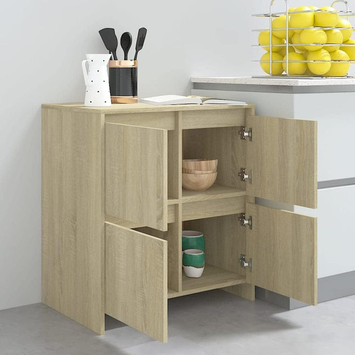 vidaXL Sideboard mit 4 Türen Kommode Anrichte Schrank Beistellschrank Mehrzweckschrank Standschrank