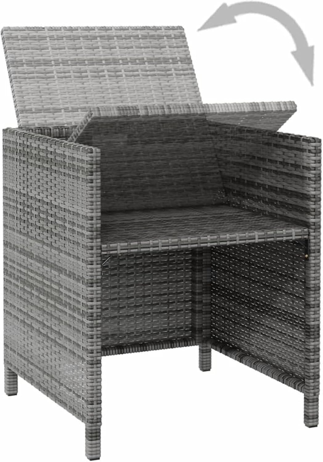 Tidyard 4-TLG. Gartenstuhl und Hocker Set Gartenstuhl Balkonstuhl Rattansessel Gartenmöbel Poly Ratt