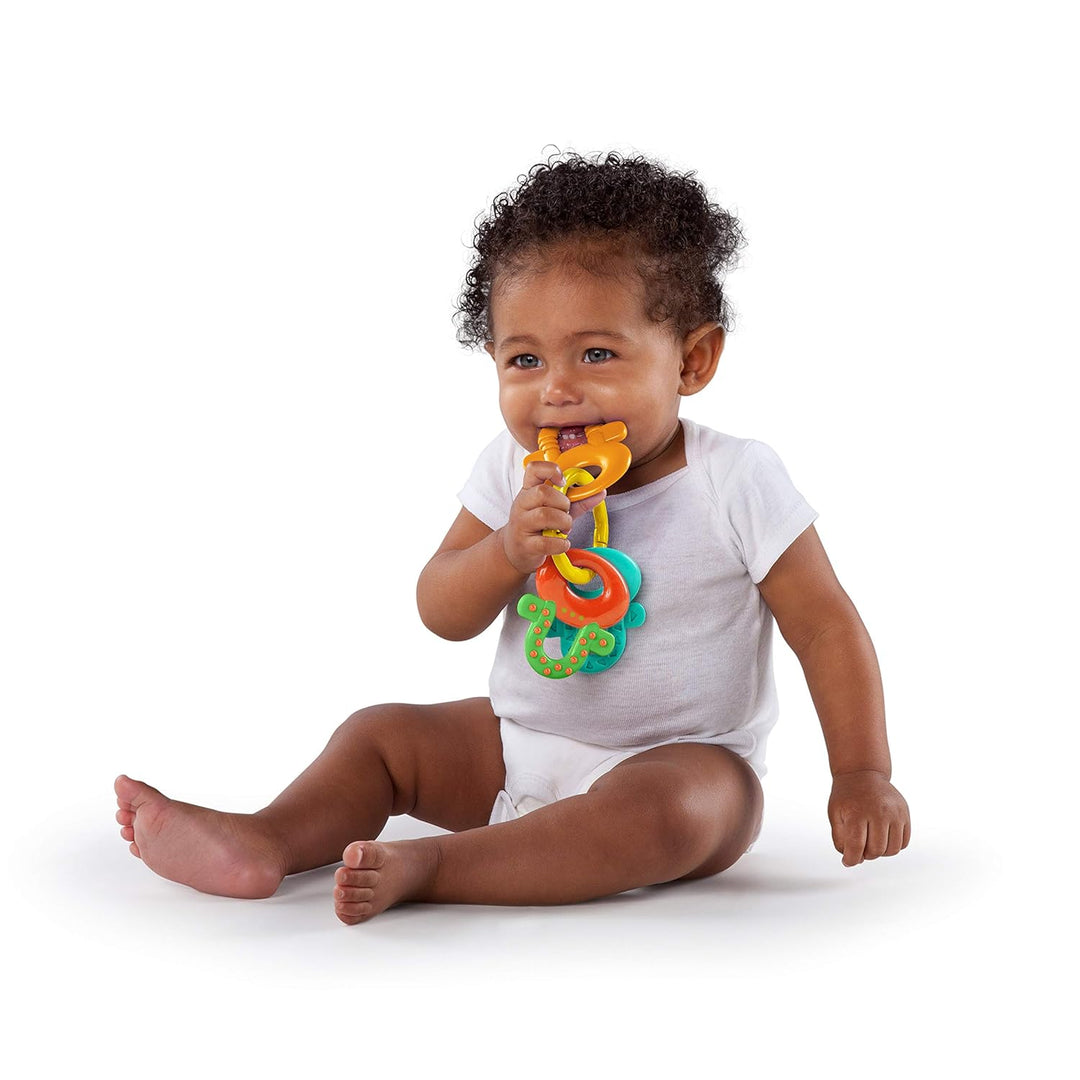 Bright Starts, Schnuller & Shakers 7 Stück Geschenk-Set - BPA-frei Baby Rasseln, Beissringe und Kind
