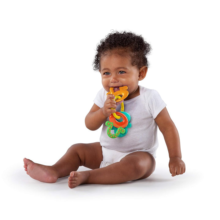 Bright Starts, Schnuller & Shakers 7 Stück Geschenk-Set - BPA-frei Baby Rasseln, Beissringe und Kind