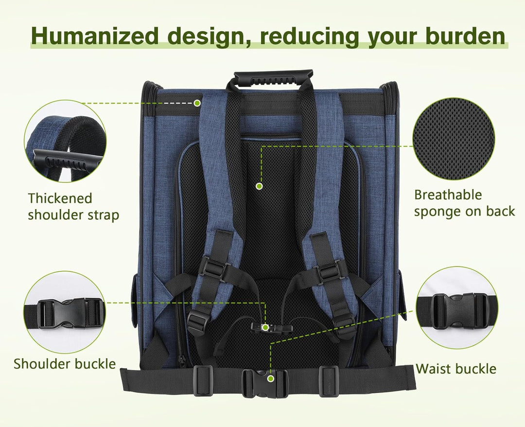 Katzenrucksack Grosse Katzen bis 8kg, Erweiterbar Faltbar, Hunderucksack mit Anti-offener Reissversc