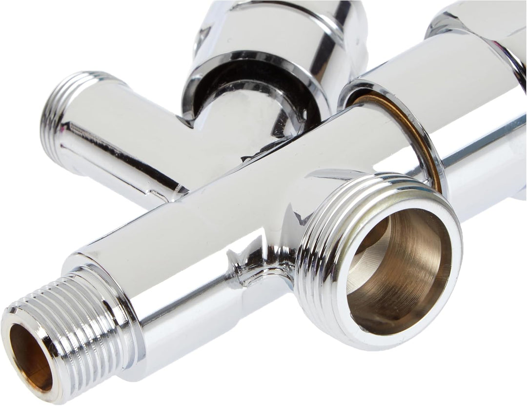 GROHE WAS Kombi-Eckventil verchromt 3/8 Zoll 41070000, 12,4 x 8,4 x 4,6 cm, Silber 12,4 x 8,4 x 4,6