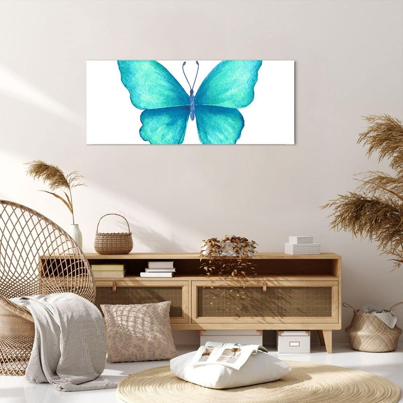 Bilder auf Leinwand 100x40cm Leinwandbild Schmetterlinge Fliegen Kindheit Sommer Gross Wanddeko Bild