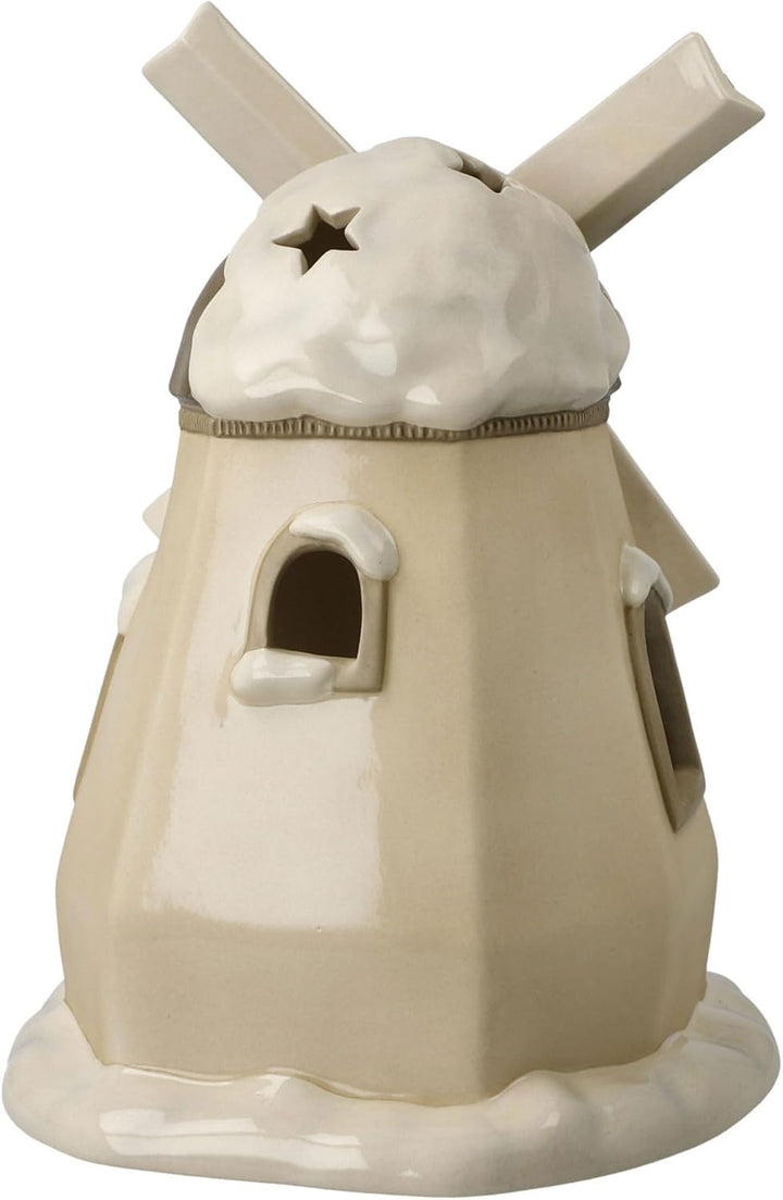 Goebel Figur Verschneite Windmühle Winterwald, aus Steingut gefertigt, Höhe 23cm, 66-703-81-1