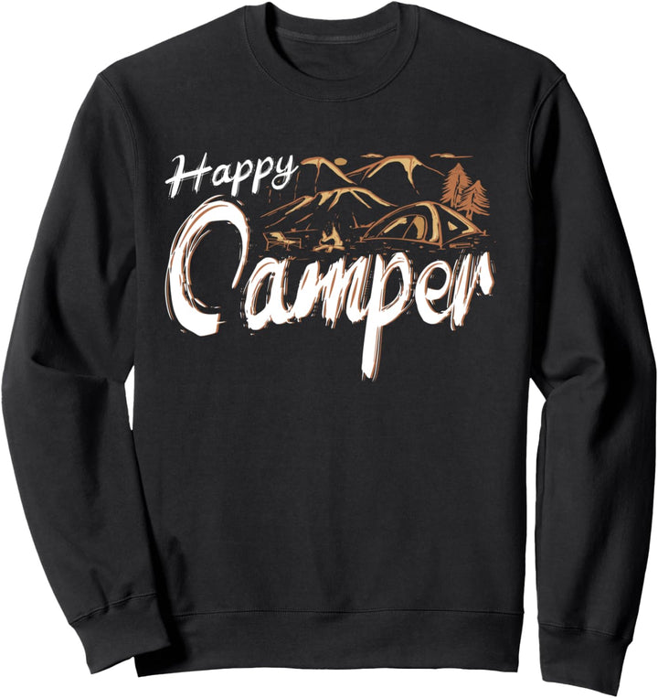 Berge, Wald und Zelte Happy Camper Sweatshirt