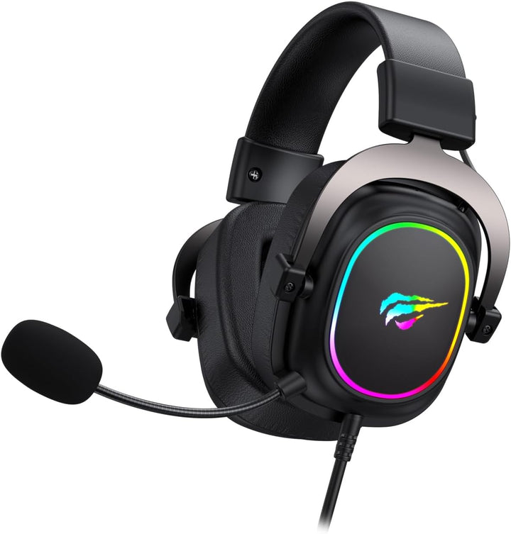 Havit H2002p RGB Gaming Headset mit Mikrofon – 50 mm Treiber – 7.1 Kopfhörer mit Kabel Surround Soun