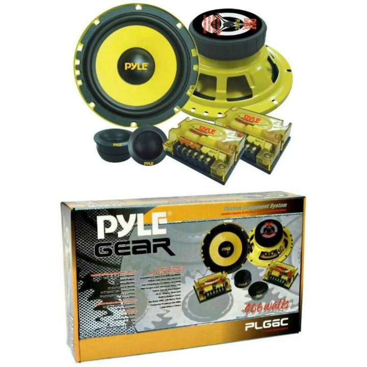Pyle 1 kit 2 Wege PLG6C Lautsprecher 6,5" 16,5 cm 200 watt rms und 400 watt max impedanz 4 ohm mit w