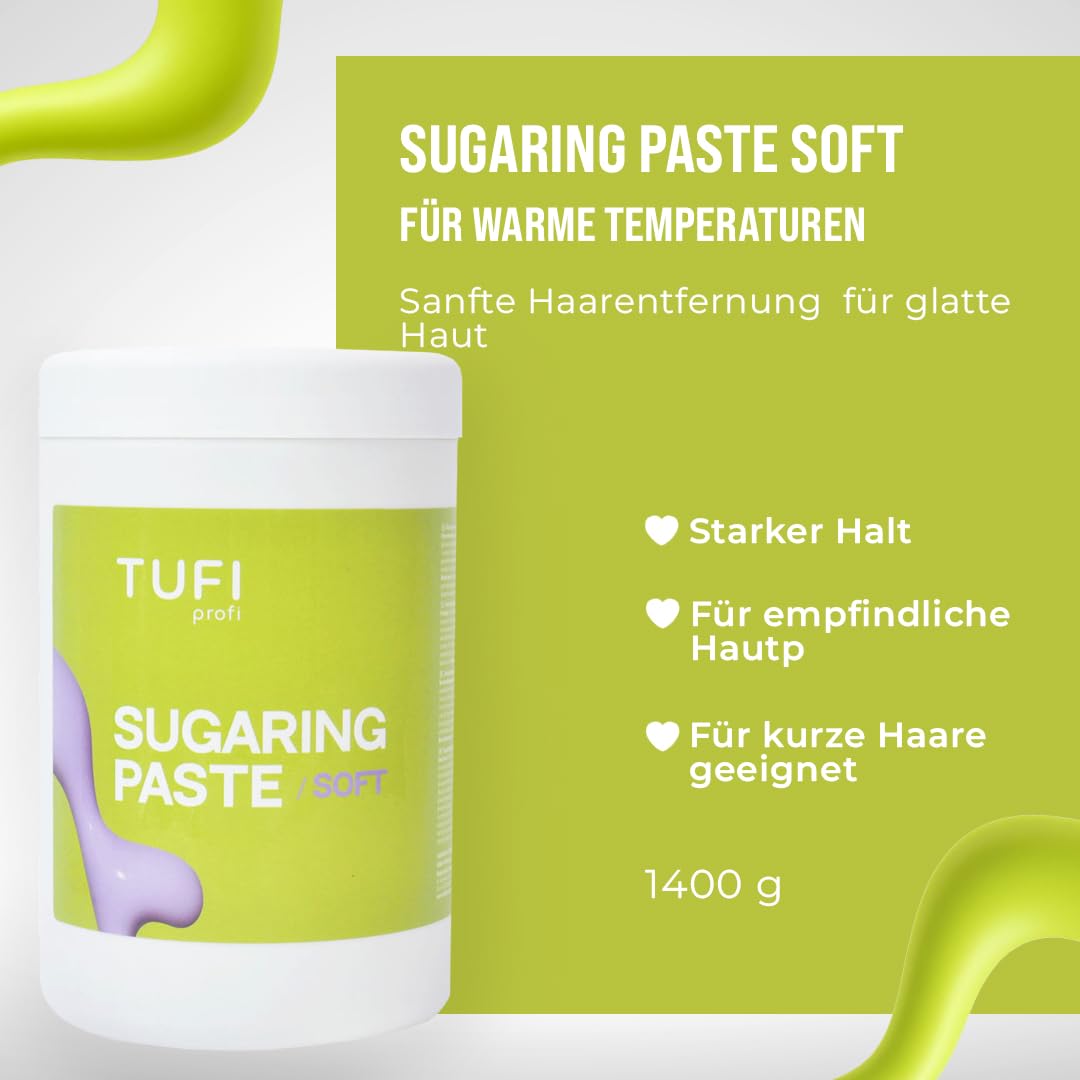 Zuckerpaste SOFT – Sugaring Paste zur Haarentfernung &amp; Enthaarung, für Körper, Beine, Arme und Rücke