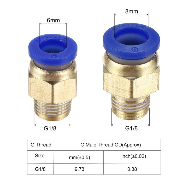 sourcing map Pneumatikzylinder MAL32X25 32mm 25mm mit Y Stecker 4Stk Schnellmontage Set
