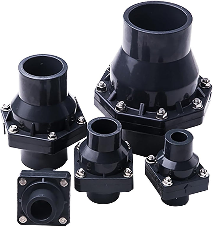Swing Check Valve SENRISE Non-Return Check Valve PVC Double Union Solvent Weld Pipe Fittings for Met