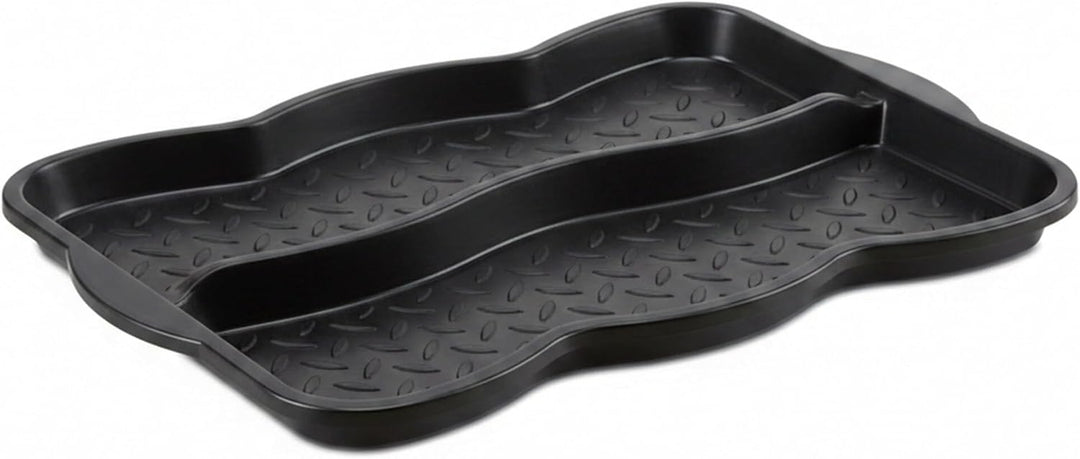 Relaxdays 10x Schuhabtropfschale klein, Kunststoff Schuhablage für 4 Schuhe, Profil Schmutzfang, HxB