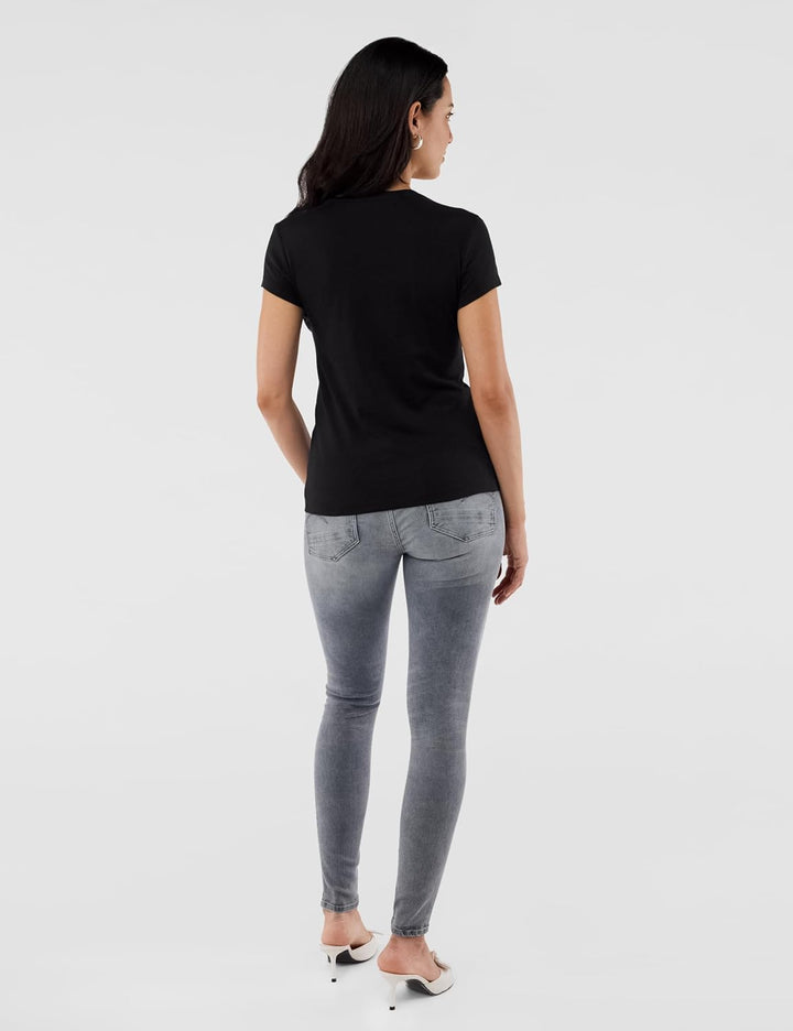G-Star Damen Eyben Slim V-Neck Top 2.0 XS Schwarz (Dk Black D24533-4107-6484), XS Schwarz (Dk Black