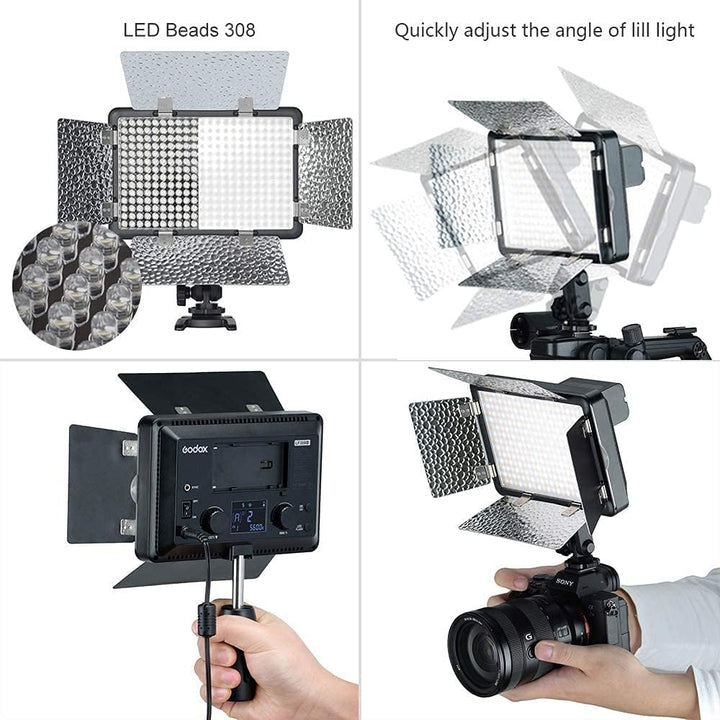 GODOX LED Blitz LF308 Bicolor Version Leuchte 308 Perlen 3300K ~ 5600K 18W LF308Bi, LF308Bi