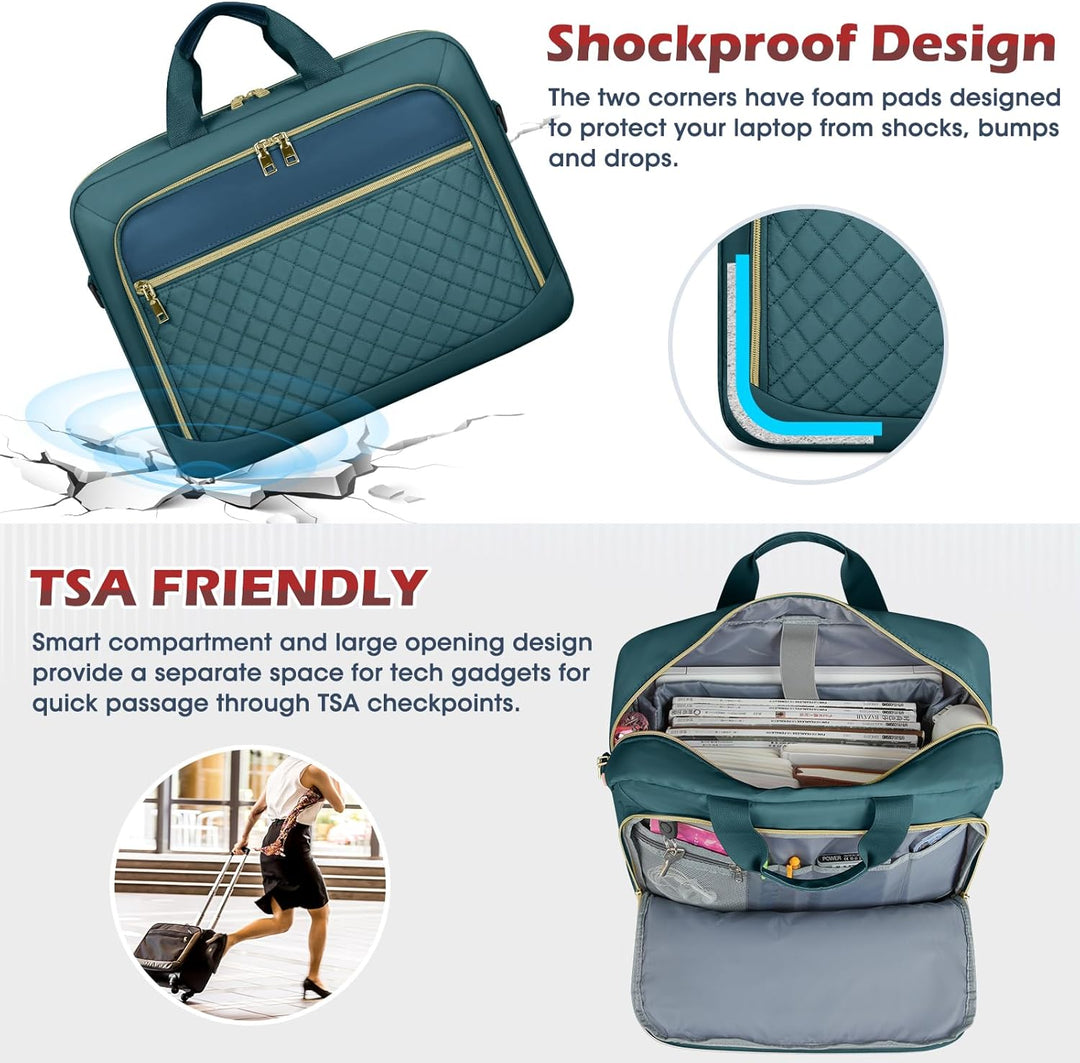 NEWHEY Laptoptasche 17,3 Zoll für Damen Laptop Aktentasche Computertasche Laptop Tasche Business Not