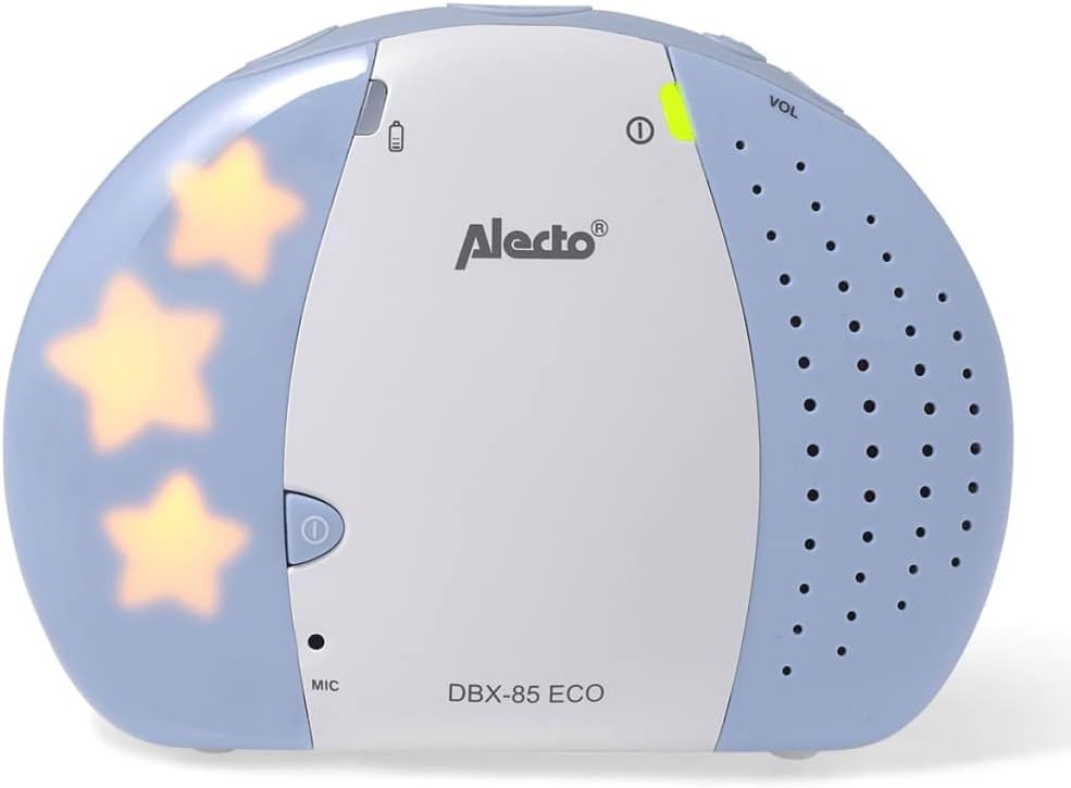 Alecto DBX-85 Digitale Eco DECT Babyphone (100% störungsfrei), hohe Reichweite von bis zu 300 Meter,
