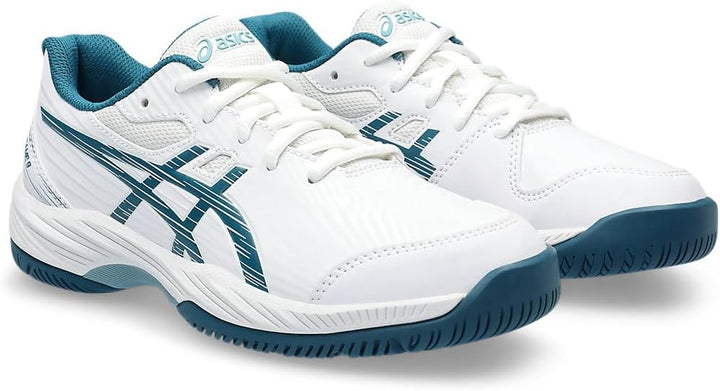 ASICS Unisex Kinder Gel-Game 9 Gs Sneaker 34.5 EU White Restful Teal, 34.5 EU White Restful Teal