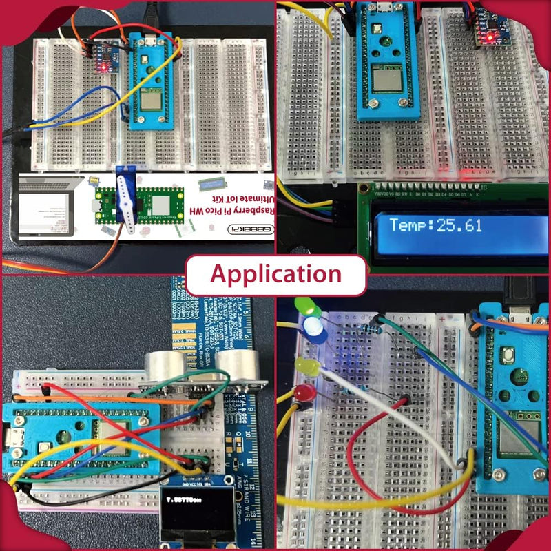 GeeekPi Raspberry Pi Pico W IoT Starter Kit MicroPython Programing Kit with Raspberry Pi Pico W Brea