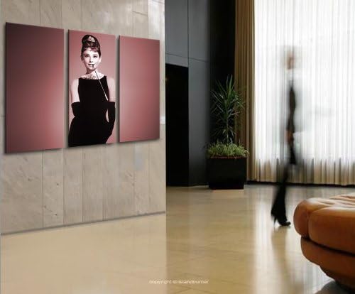 islandburner Bild Bilder auf Leinwand Audrey Hepburn V2 XXL Poster Leinwandbild Wandbild Dekoartikel