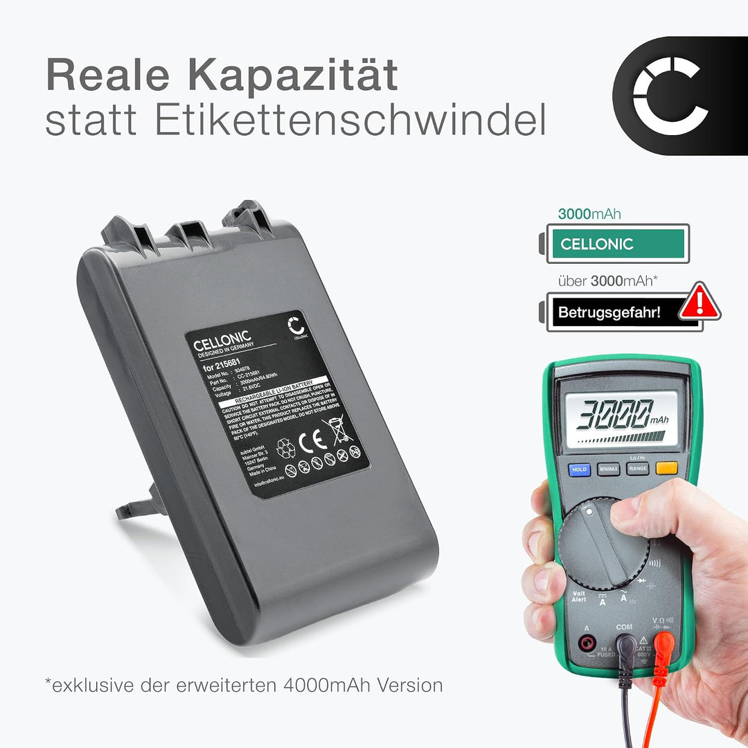 CELLONIC Akku kompatibel mit Dyson V8, V8 Absolute, V8 Animal,V8 Animal Exclusive, V8 Fluffy, SV10,