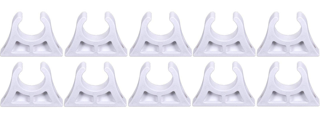Osculati Bootshakenhalter 10 Stück 16-40 mm Kunststoff Weiss Schwarz Angelrutenhalter Bootshaken Pad
