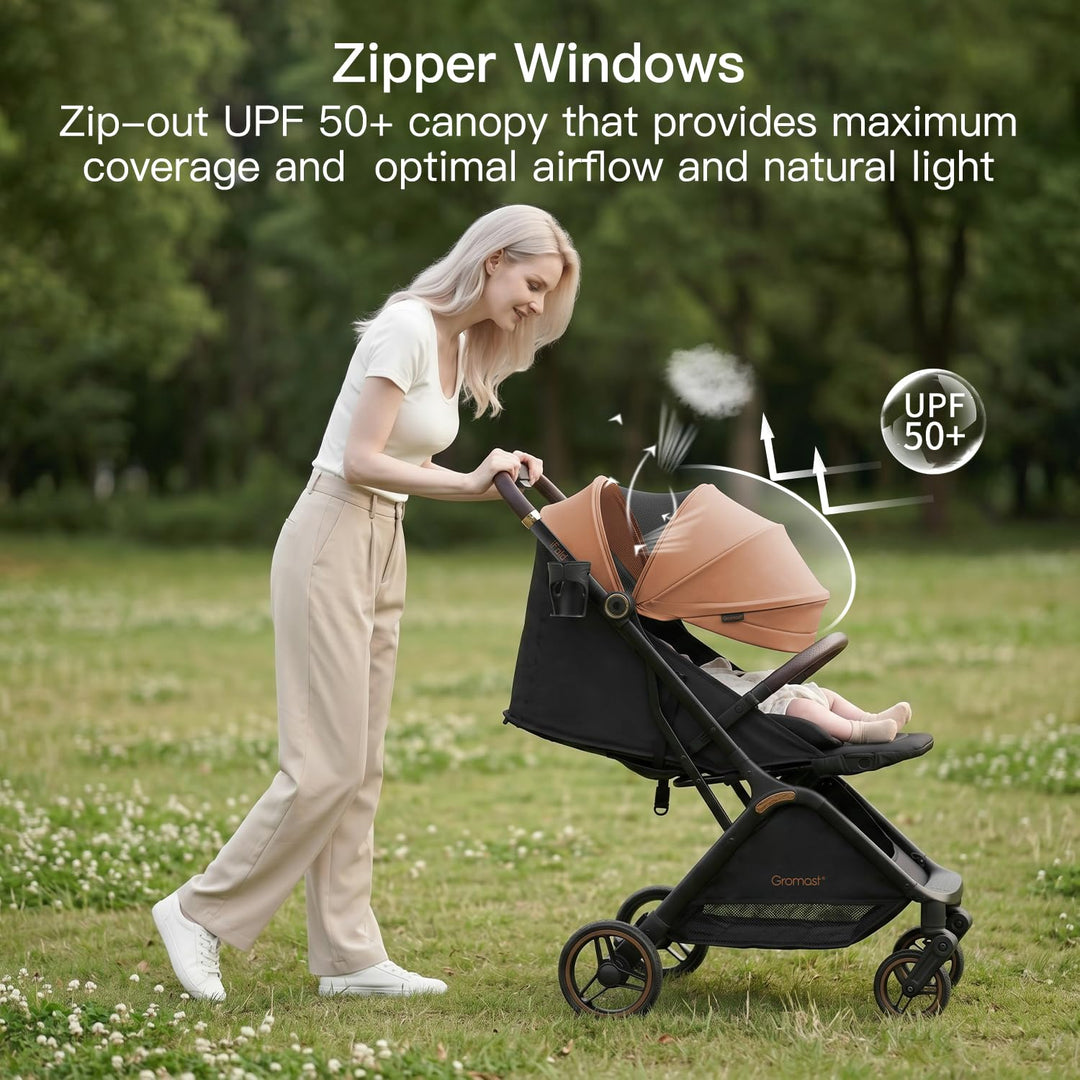 Gravity faltbarer Baby-Kinderwagen, Tragbarer Reise-Kleinkindbuggy Mit Verstellbarer Rückenlehne &amp; S