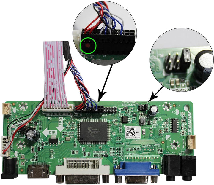 HD-MI VGA DVI LVDs Controller Karte 40 pin für 15.6" 1366x768 LP156WH2 LP156WH4 B156XW04 WLED LCD