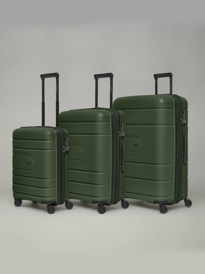 REDOLZ Hartschalen Koffer-Set 3-teilig | alle Koffer 6 cm Dehnfalte | aus hochwertigem, leichtem Pol