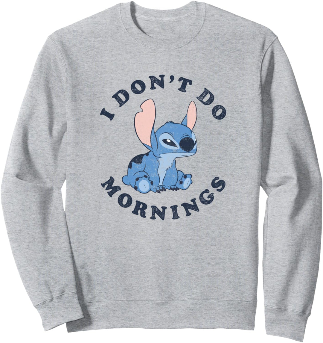 Disney Lilo & Stitch Vintage I Don't Do Mornings Stitch V2 Sweatshirt