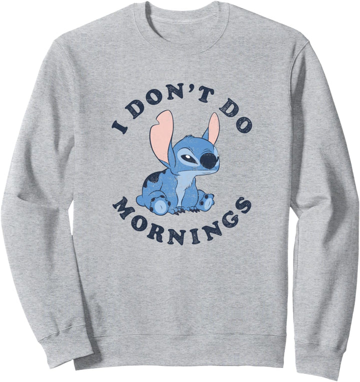 Disney Lilo & Stitch Vintage I Don't Do Mornings Stitch V2 Sweatshirt