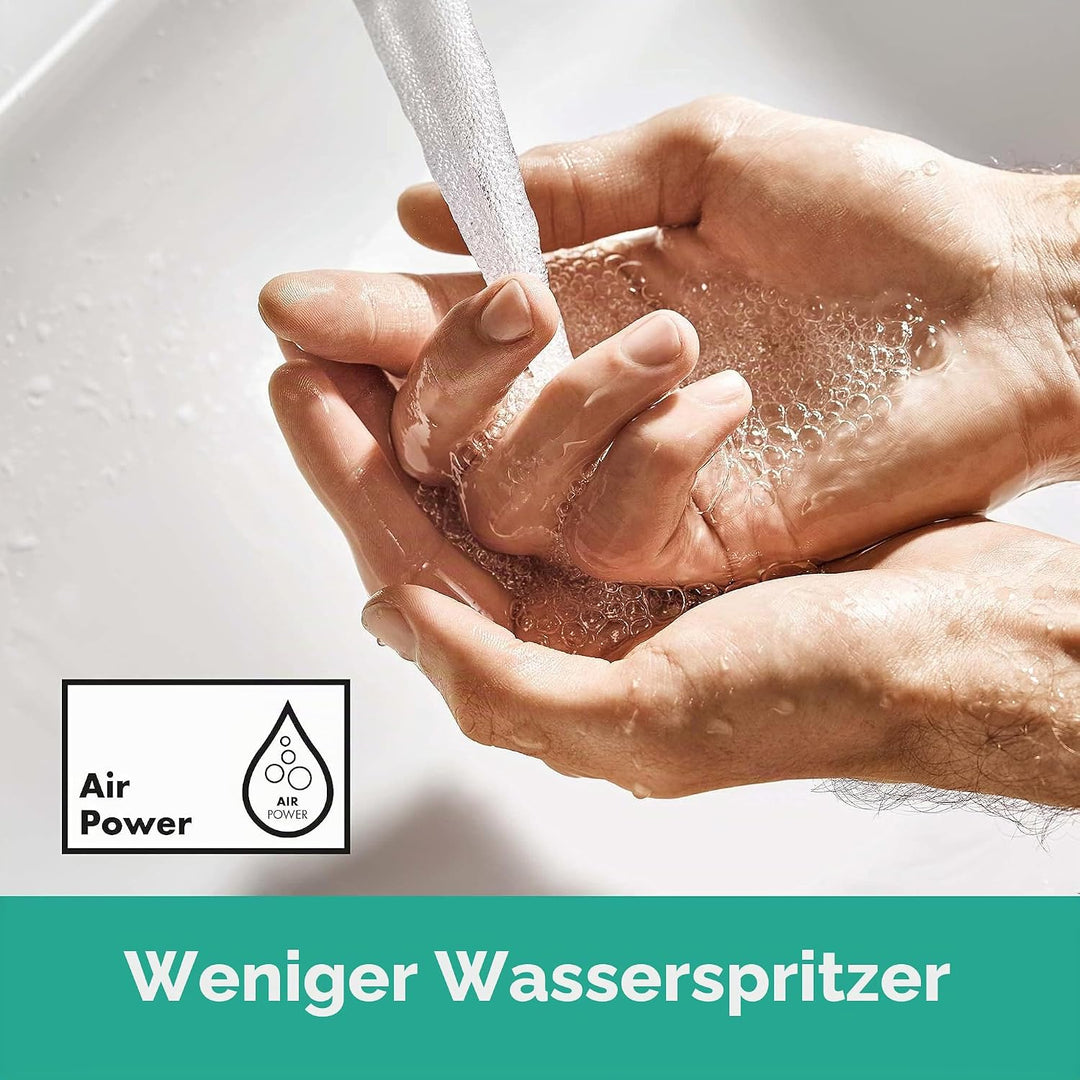 hansgrohe Vivenis - Waschtischarmatur ohne Ablauf, energiesparend (CoolStart), Wasserhahn Bad mit Au