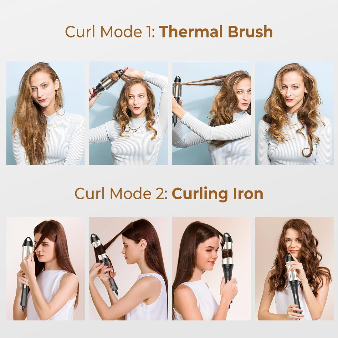 Hot Brush Rundbürste,Thermal Brush,45 mm Thermo Brush, 3 in 1 Stylingbürsten mit Lockenbürste, Hot b