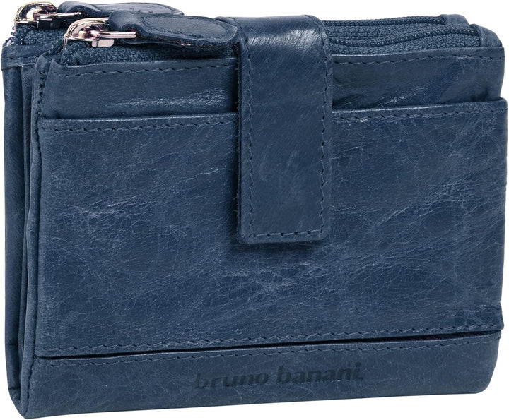 bruno banani Geldbörse Echt Leder Damen | RFID-Schutz, 8 Kartenfächer, kompakte Geldbörse, 2 Münzfäc