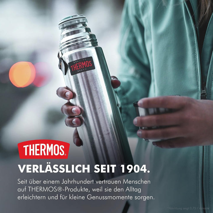 Thermos 4019.205.050 Isolierflasche Light and Compact, 0,5 L, Edelstahl mattiert Edelstahl 0,50 l, E