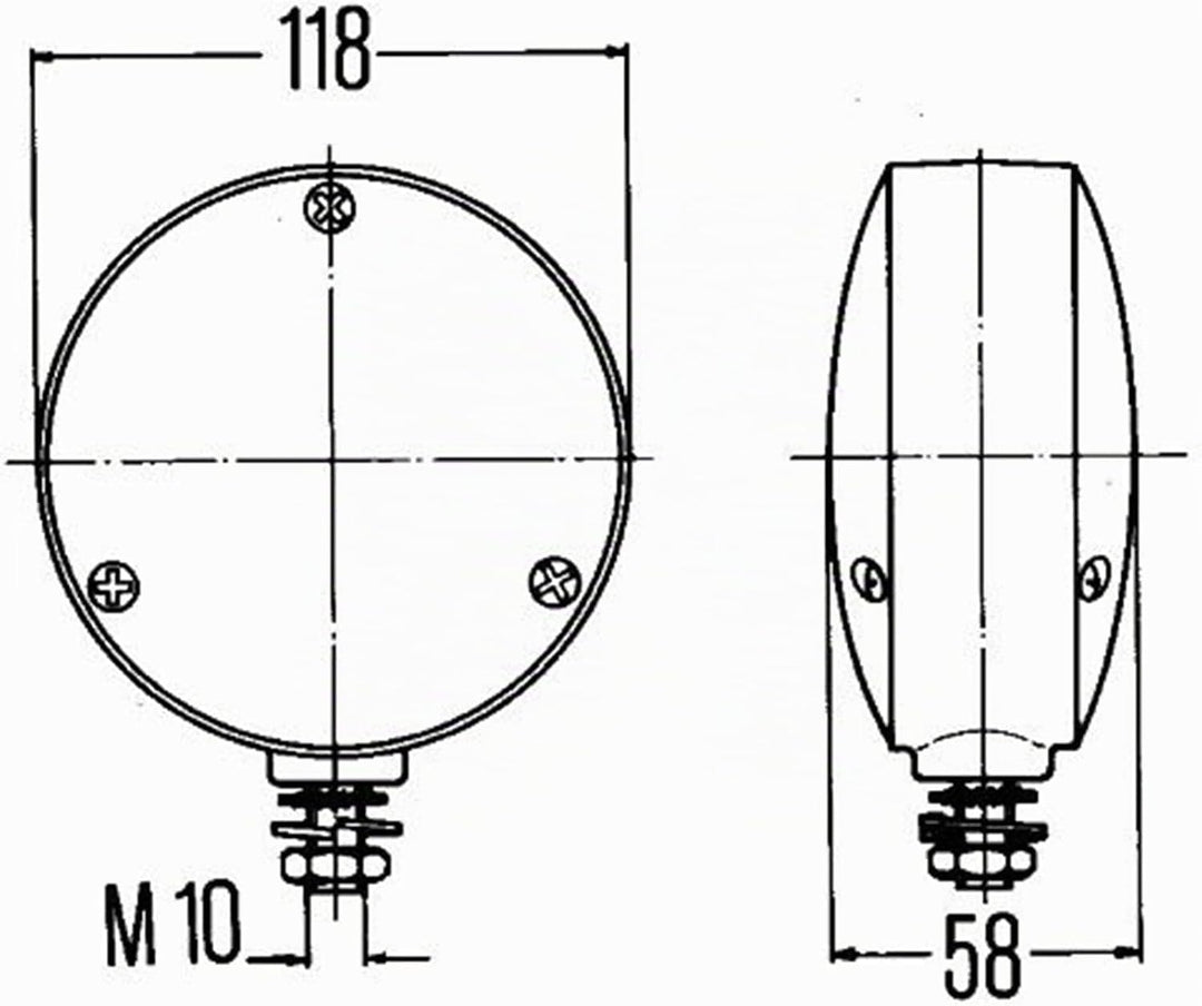 HELLA 2BA 003 022-001 Blinkleuchte - Halogen - gelb - ECE - hinten/links/rechts/seitlicher Anbau/vor