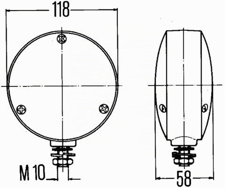 HELLA 2BA 003 022-001 Blinkleuchte - Halogen - gelb - ECE - hinten/links/rechts/seitlicher Anbau/vor