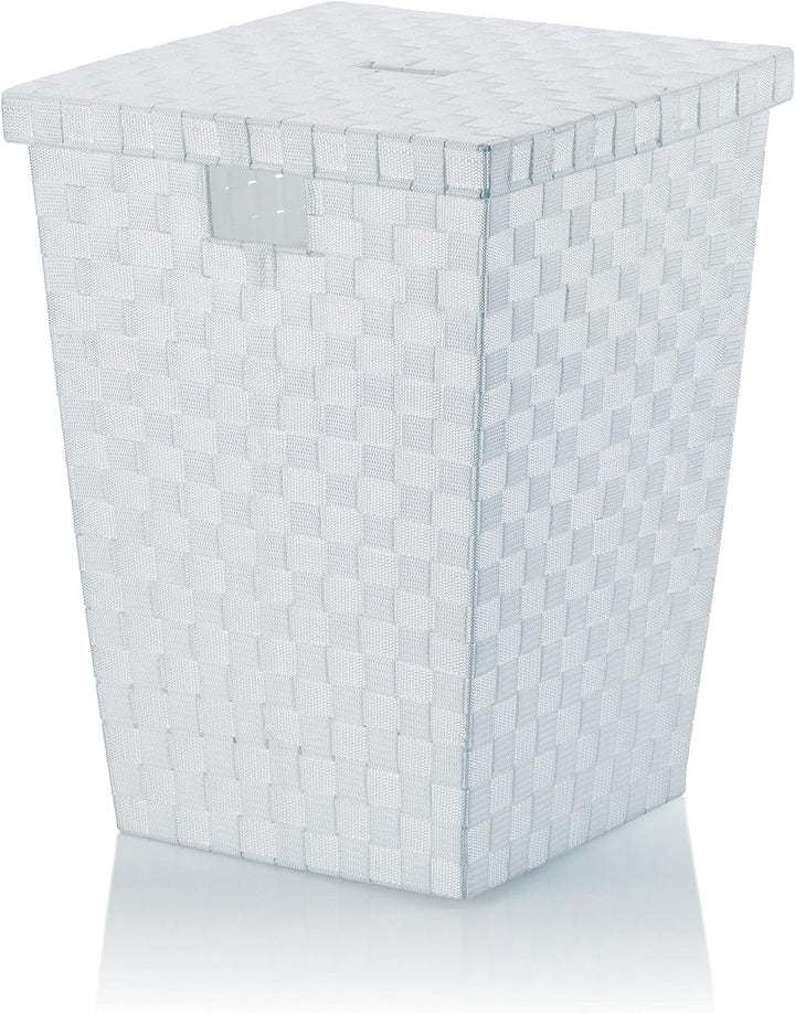 Kela Wäschebox Alvaro weiss PP-Faserband, Polypropylen, 40 x 40 x 52 cm