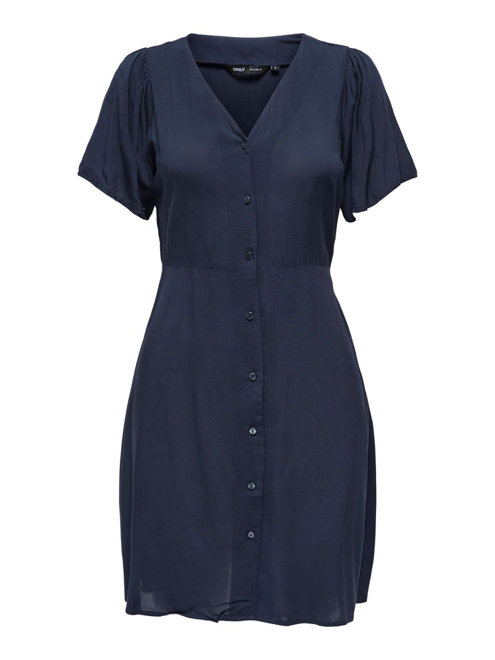 ONLY Damen Viskose Sommer-Kleid Onlnova Life Lucy mit Blumenmuster S Night Sky 1, S Night Sky 1