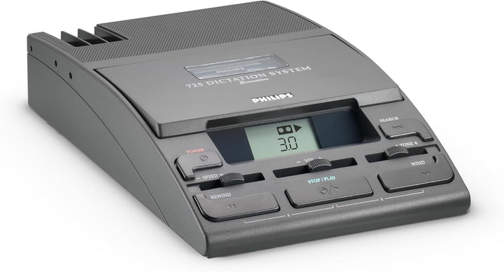 Philips LFH0725D Diktiergerät, inklusiv 30 Minuten Mini-Kassette LFH0005, Hand-Mikrofon LFH0276 und