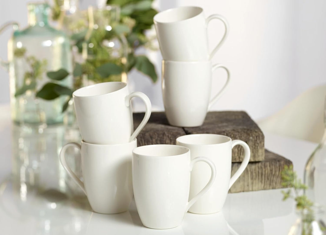vivo by Villeroy &amp; Boch – Basic White Tassen Set, 6 Personen, spülmaschinenfest, 260ml, Kaffeebecher