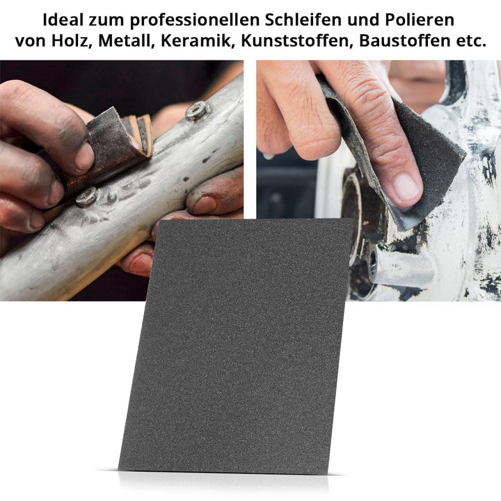 STAHLWERK Siliziumcarbid-Schmirgelpapier 230 x 280 mm, 2 x 12 Stück | Schleifpapier | Schleifpads |
