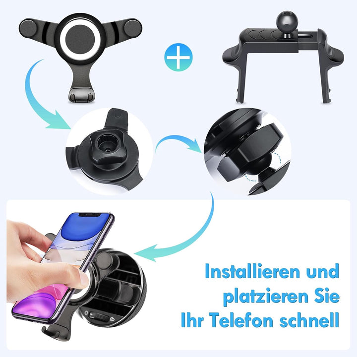 Handyhalterung Auto für Runde lüftungen Kratzschutz KFZ Handy Halterung für Mercedes-Benz A/B/C/E/S
