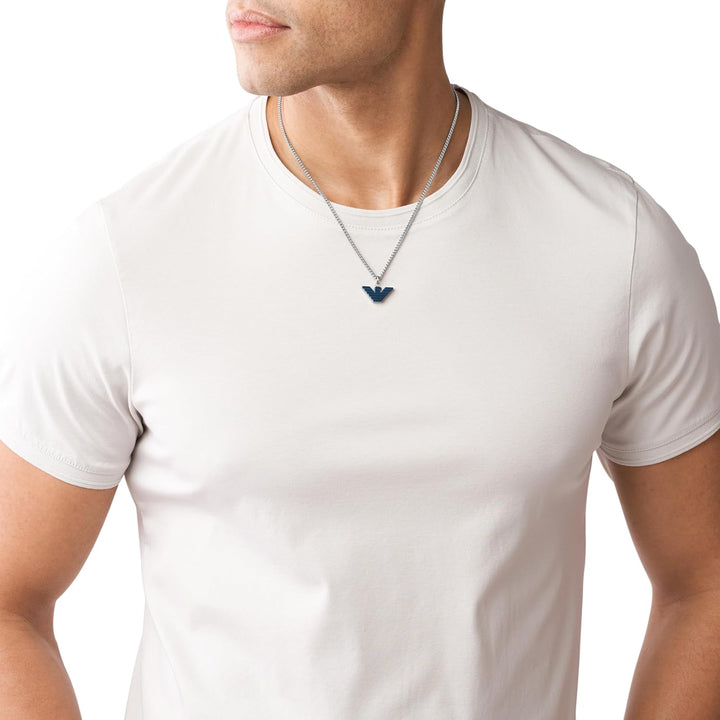 Emporio Armani Halskette Für Männer Essential, Länge: 525mm, Höhe: 3,5mm, Breite: 24mm Silberne Edel