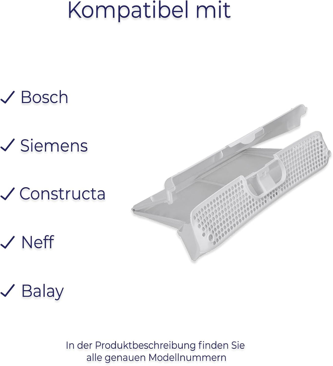 LUTH Premium Profi Parts Flusensieb Sieb Filtertasche Filter kompatibel mit Bosch Siemens Constructa